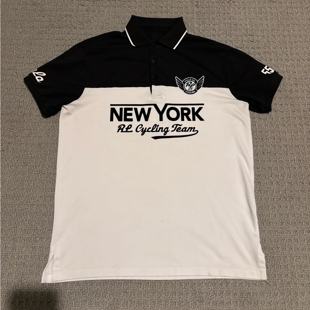 Ralph Lauren Black and White Men's Polo Shirt